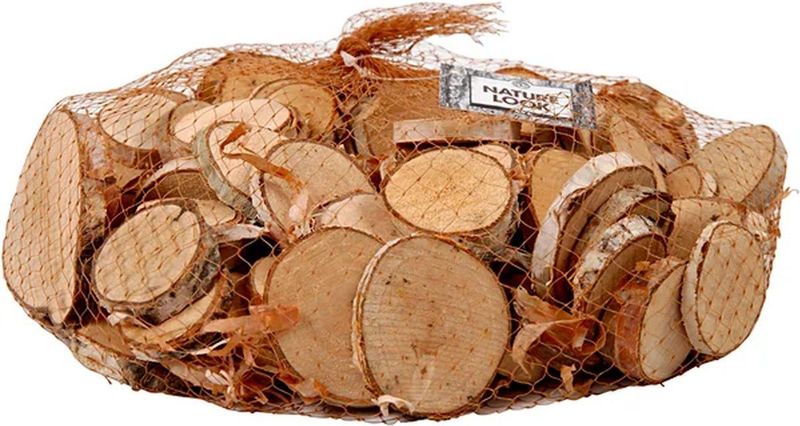 Creative Company - Hout Mix - Rustiek Assortiment Houten Schijven - 25-45mm Doorsnede - 7mm Dik - 600gram
