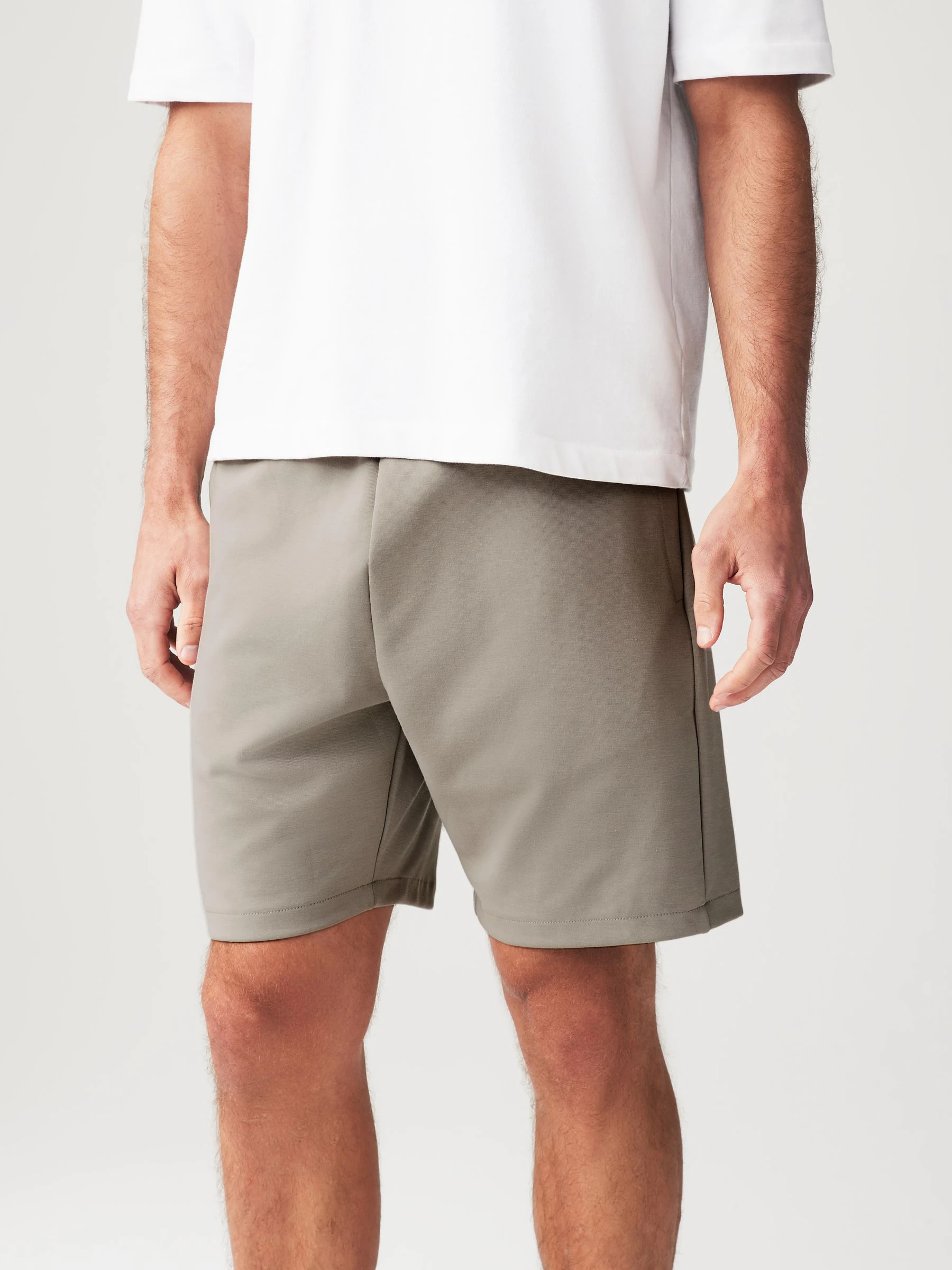 Grijs - Jersey shorts met ritszakje