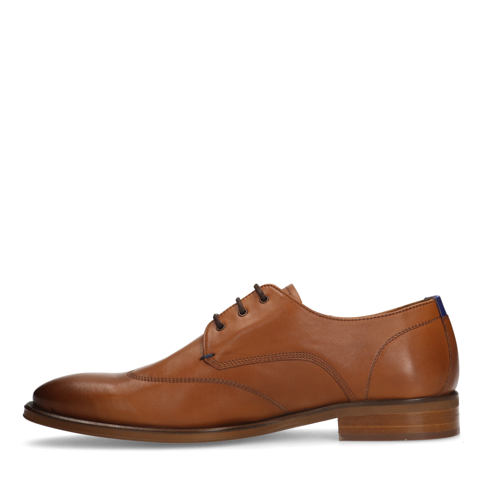 Cognac leren veterschoenen