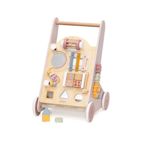 Viga Andador Educativo para Bebés Cor-de-rosa