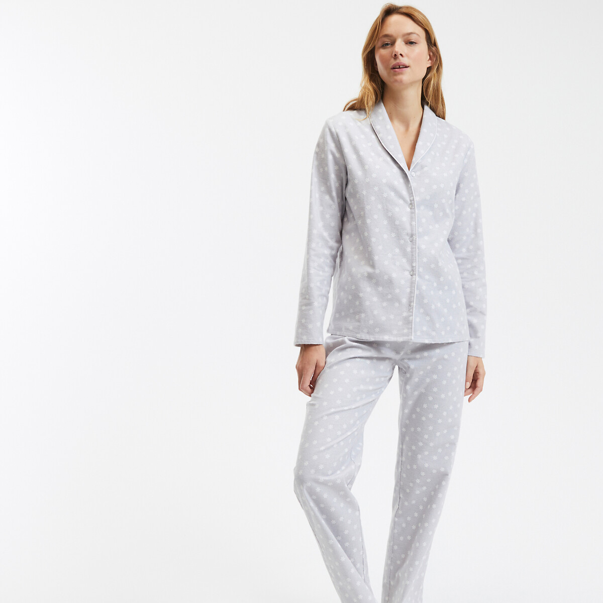 SO'HOME<br>Pijama de pilão com estampa de floco de neve