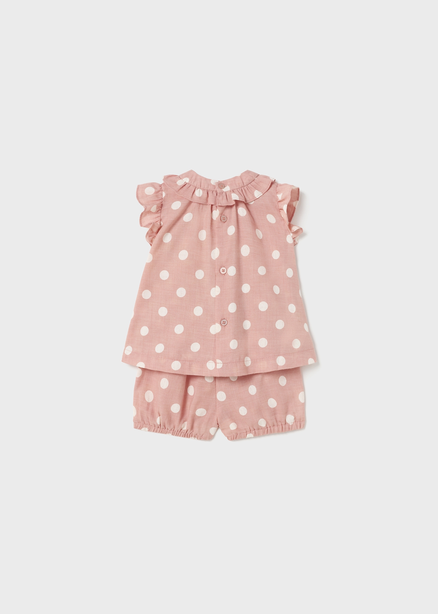 Conjunto de duas peças com estampa de bolinhas para bebê