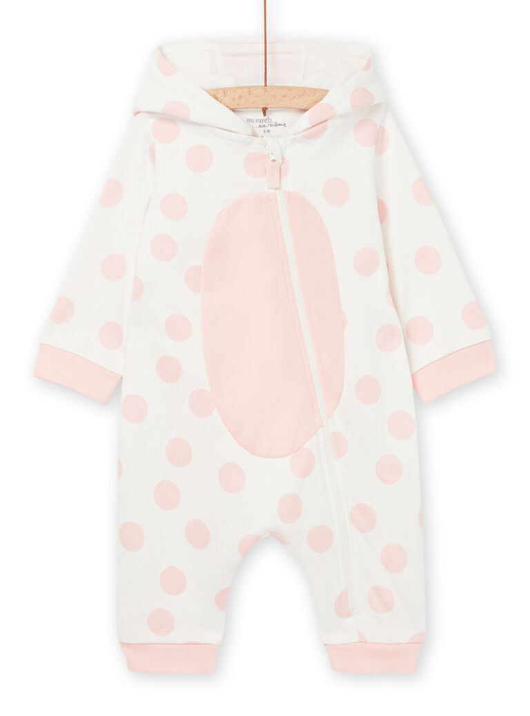 Surpyjama à capuche amovible à imprimé à pois