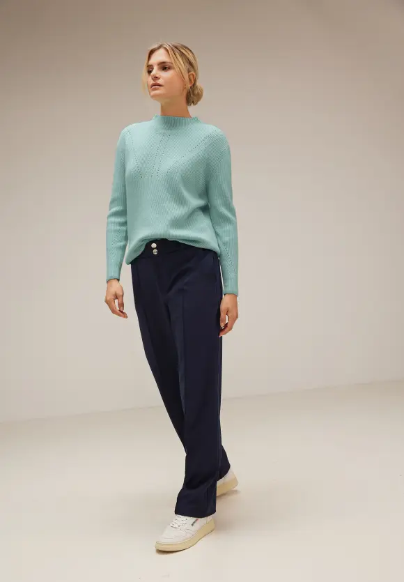 Pullover im Strickmix - iced mint melange