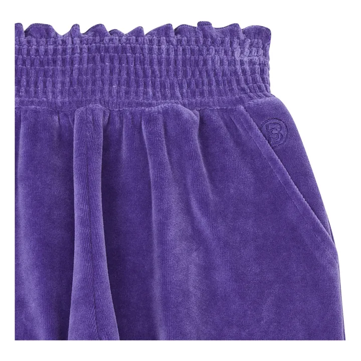 SMALLABLE BASICS Pantalon Carrotte Fille Elastiqué à la Taille en Velours | Bleu indigo