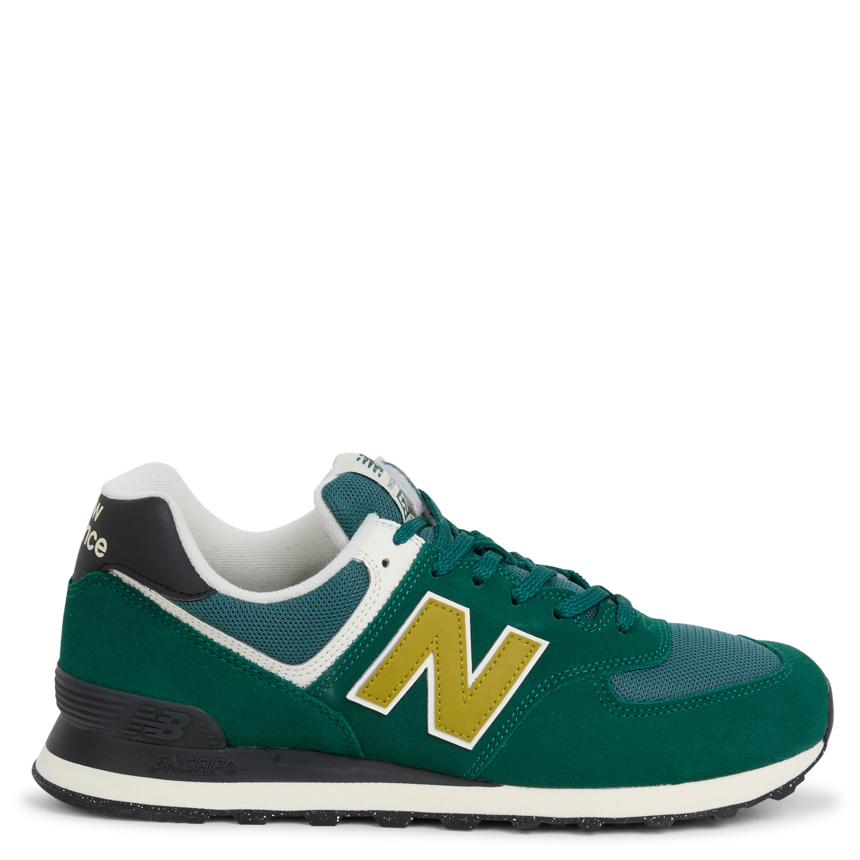 574 - Baskets basses en cuir velours | Vert