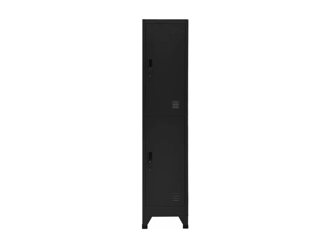 Armoire à casiers Noir 38x45x180 cm Acier