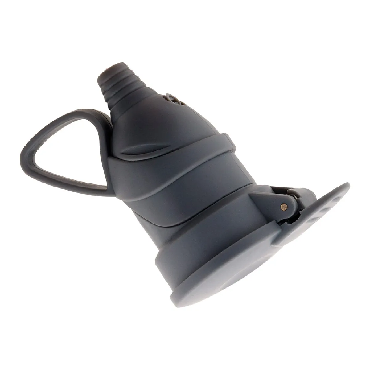 Zenitech Fiche femelle à clapet 16A 2P+T - Lot de 10 - Gris