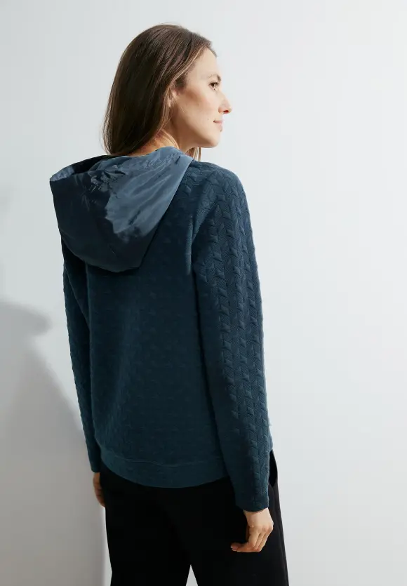 Sweatshirt mit Struktur - strong petrol blue