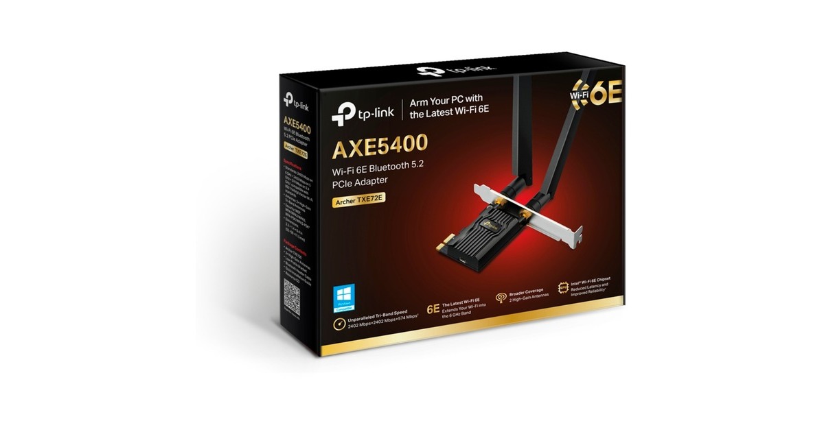 TP-LinkArcher TXE72E AXE5400 Wi-Fi 6E Bluetooth 5.3 PCIe wlan adapter