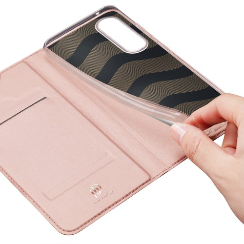 Samsung Galaxy S25 Edge Flip Wallet Cover Leder Tasche - Rosa