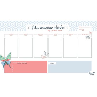 Quo Vadis Butterfly - Sous-main feuillets détachables