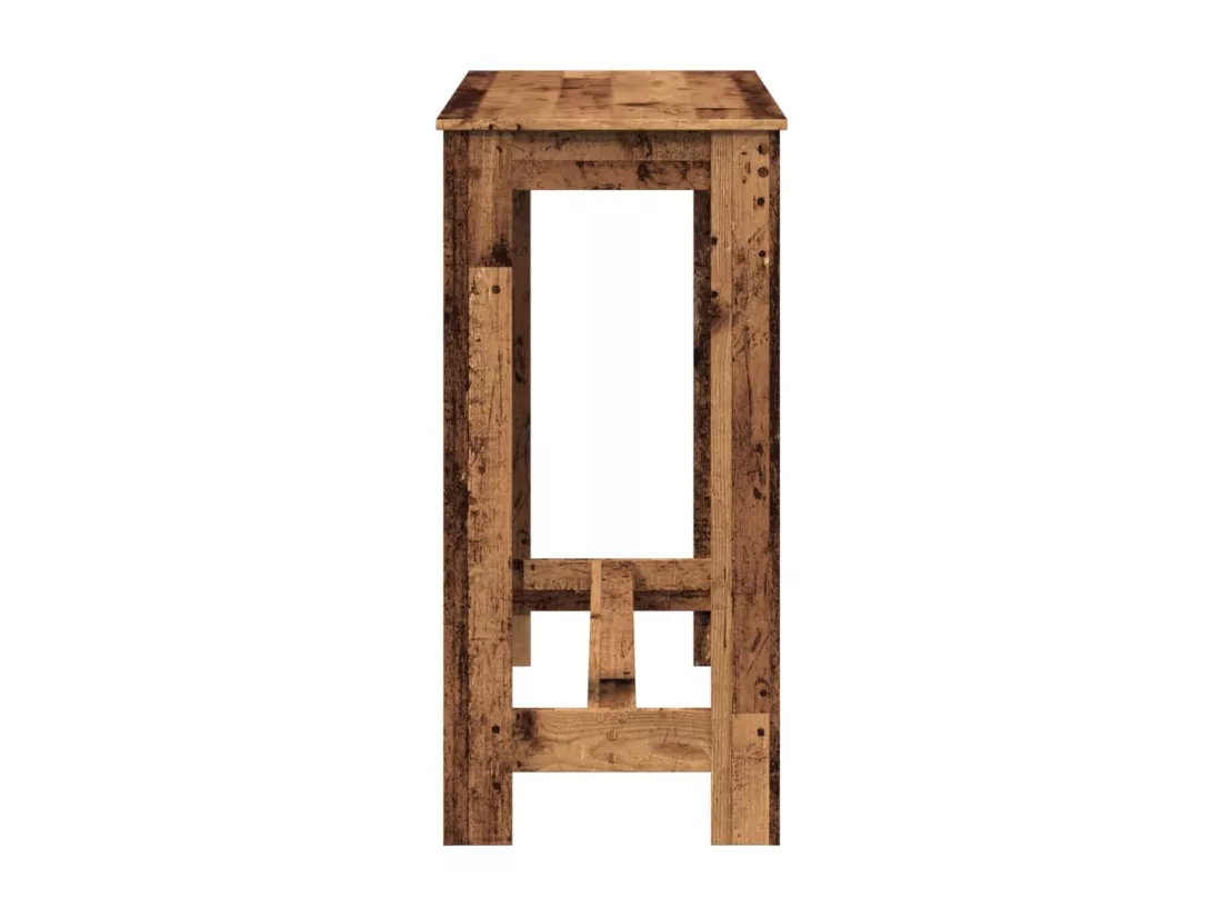 Table de bar vieux bois 102x50x103,5 cm bois d'ingénierie