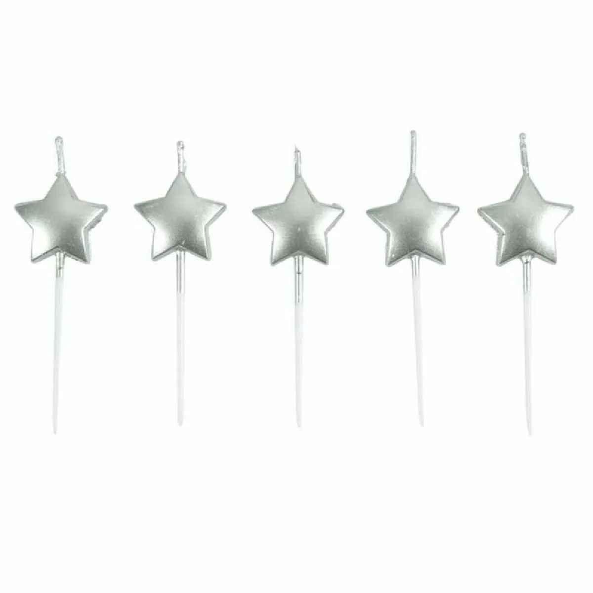 Paris Prix Étoile Bougies 3D Argent