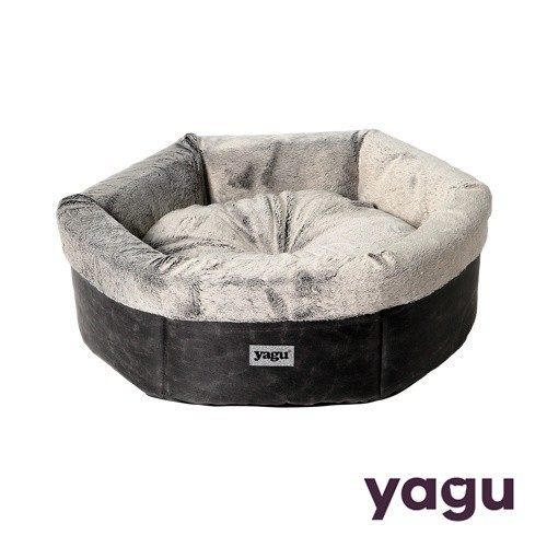 Cama Royal Silver para cães, preta e branca.