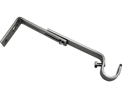 Uittrekbare wandbeugel, enkele baan, voor Memphis, RVS-look, Ø 16 mm, lang 10-14 cm, 2 stuks.