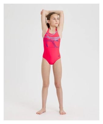 Maillot de Bain 1 pièce Enfant Arena Swim Pro Logo Rouge/Bleu