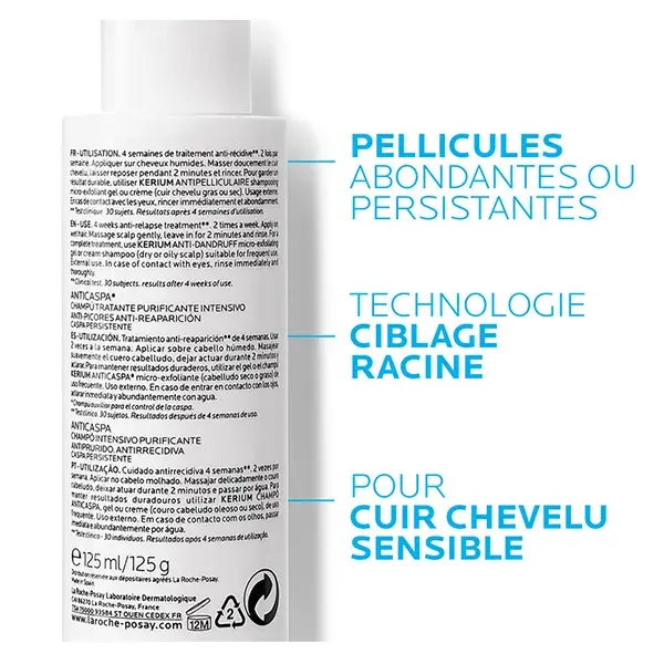 La Roche Posay Kerium Shampoo Anticaspa para Caspa Persistente 200ml