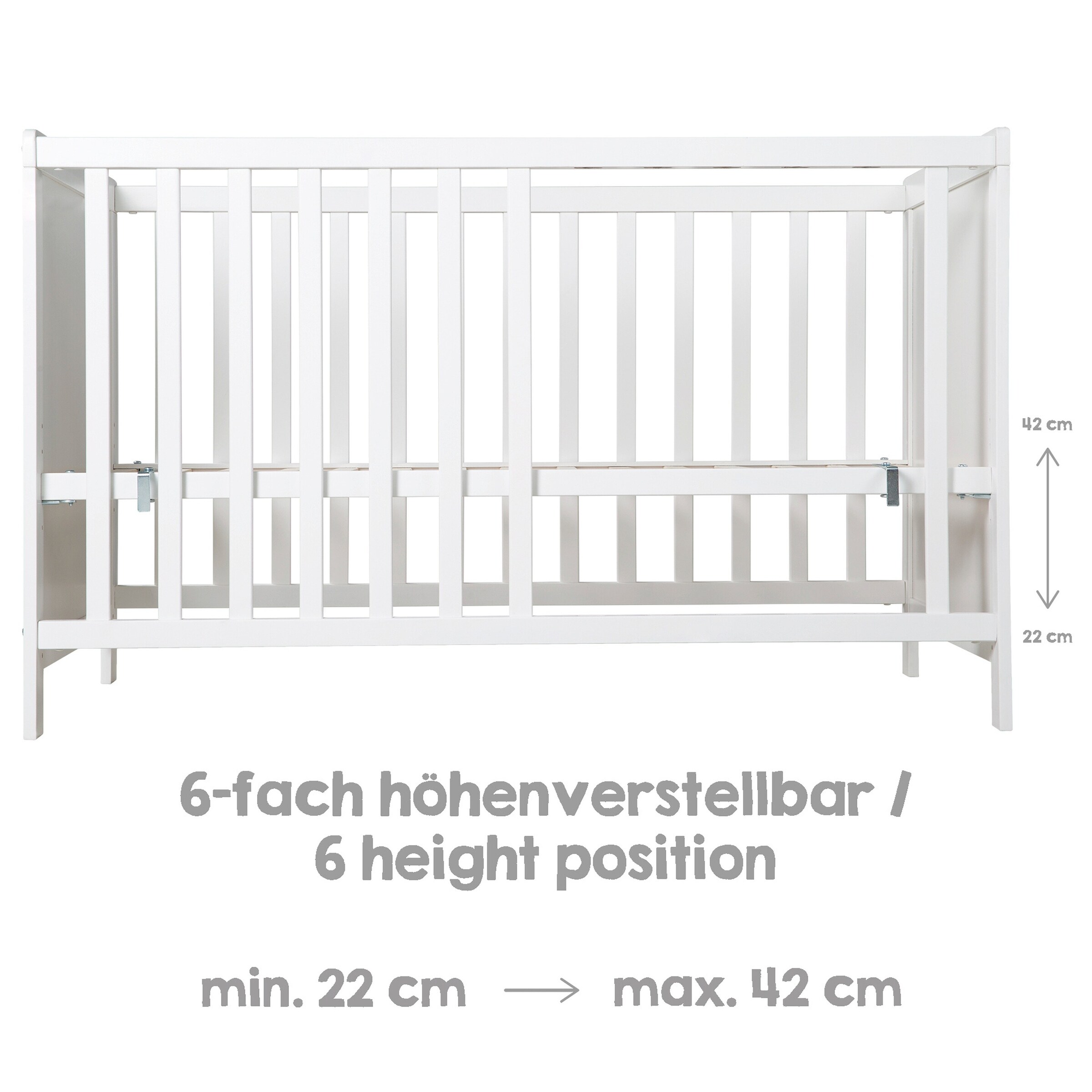 roba Beistellbett, 60 x 120 cm mit safe asleep Matratze Universal