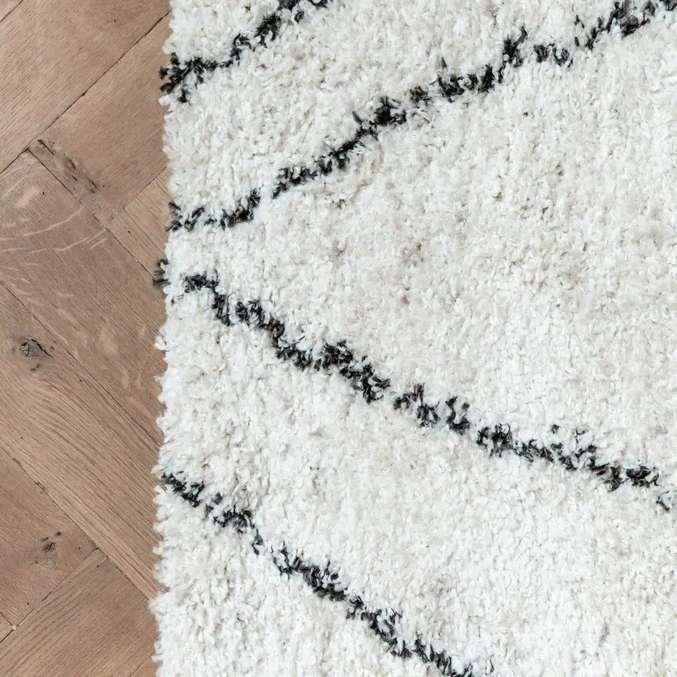 Interieur05 berber vloerkleed Allure wit/beige/zwart - 170 x 120 cm