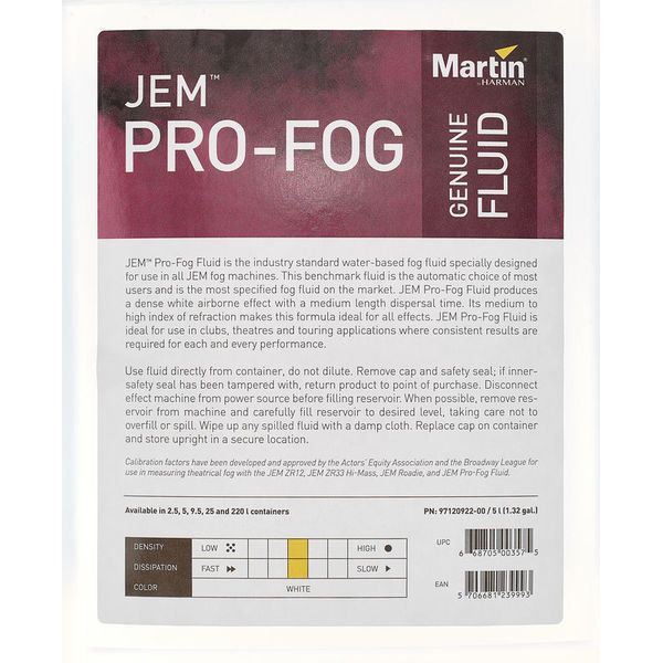 Martin by Harman Jem Pro-Fog 5l