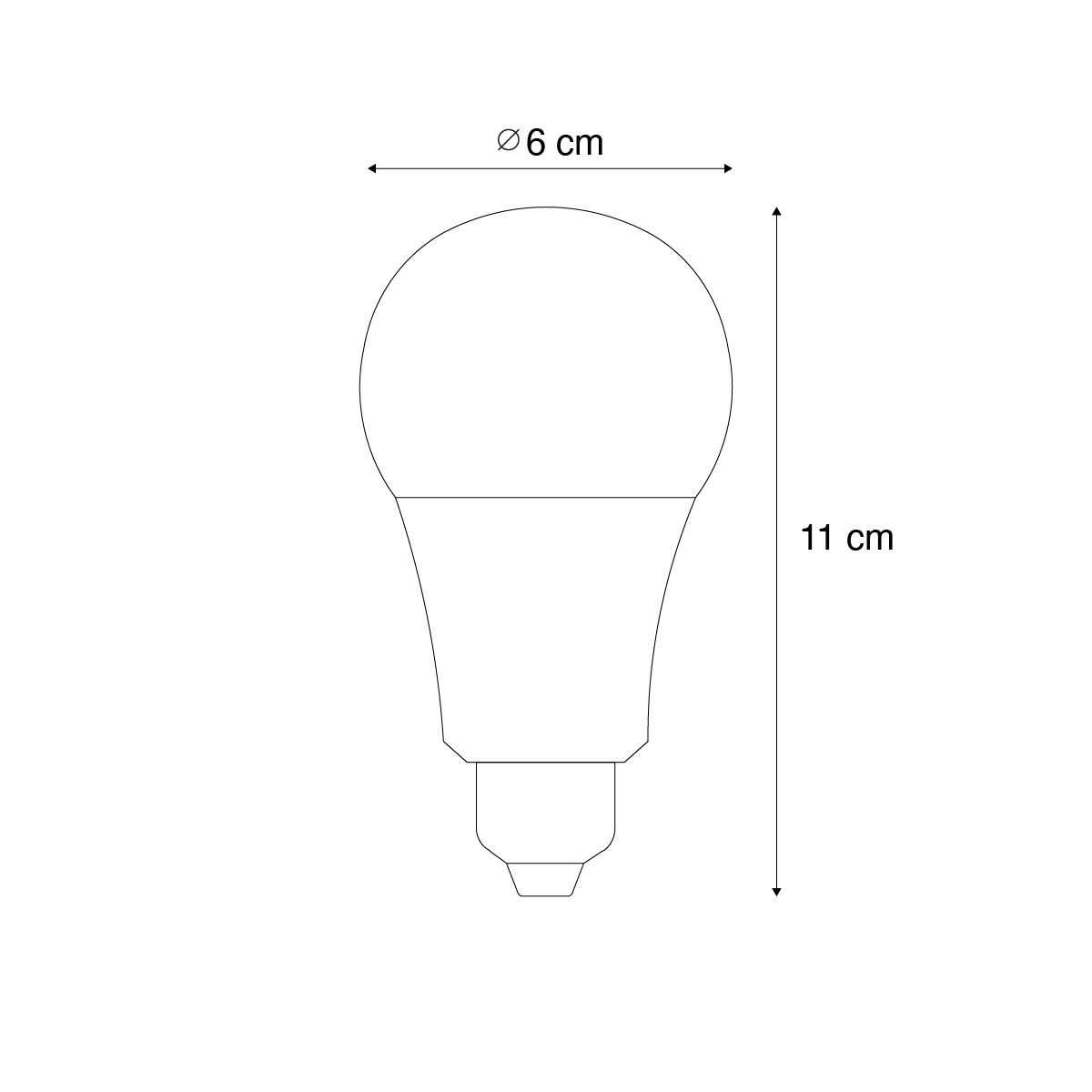 Set van 5 E27 dimbare LED lampen A60 opaal 9W 806 lm 2700-6500K