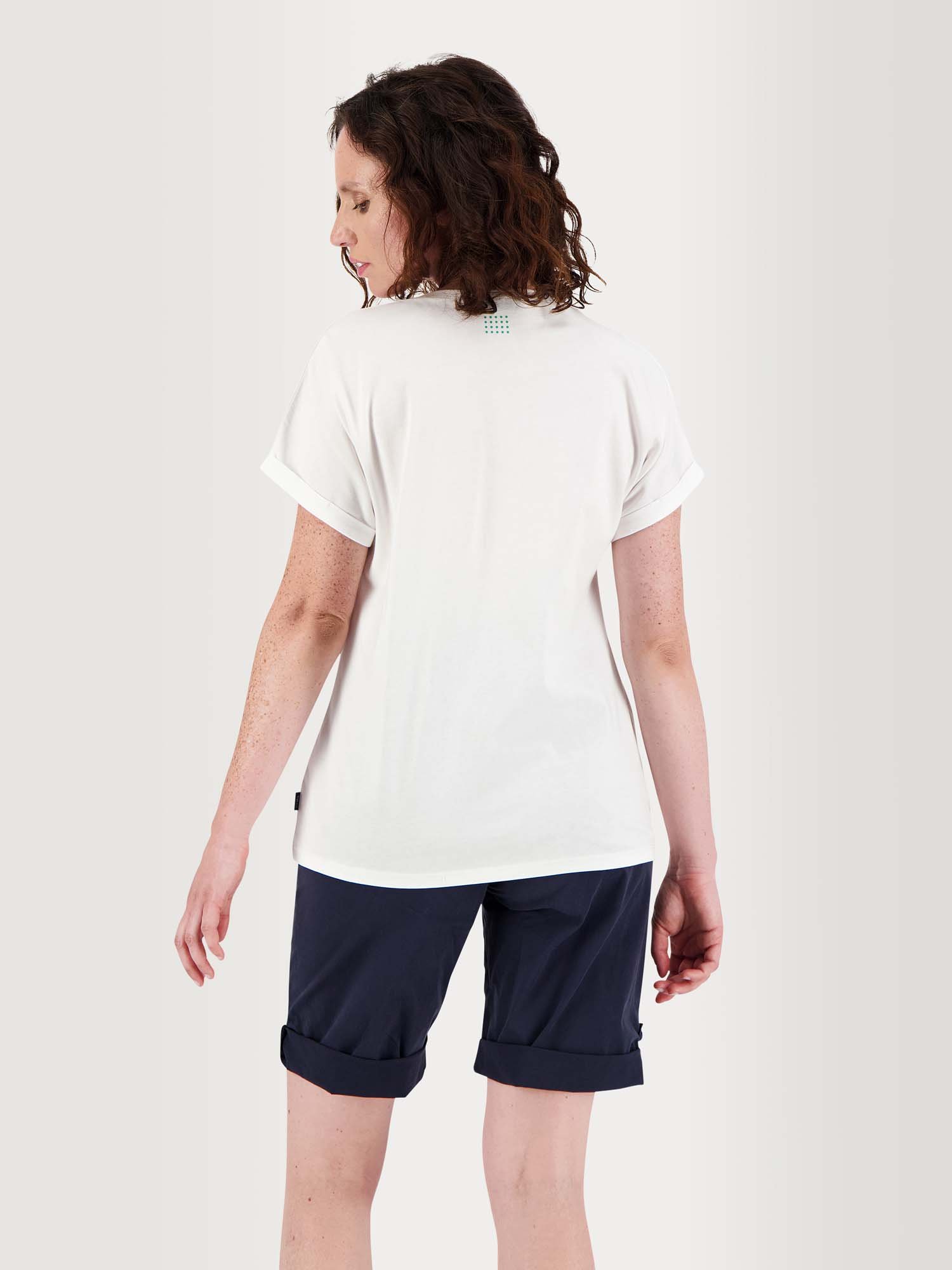 Tee Shirt Femme Coton Biologique Motif Perroquet Blanc