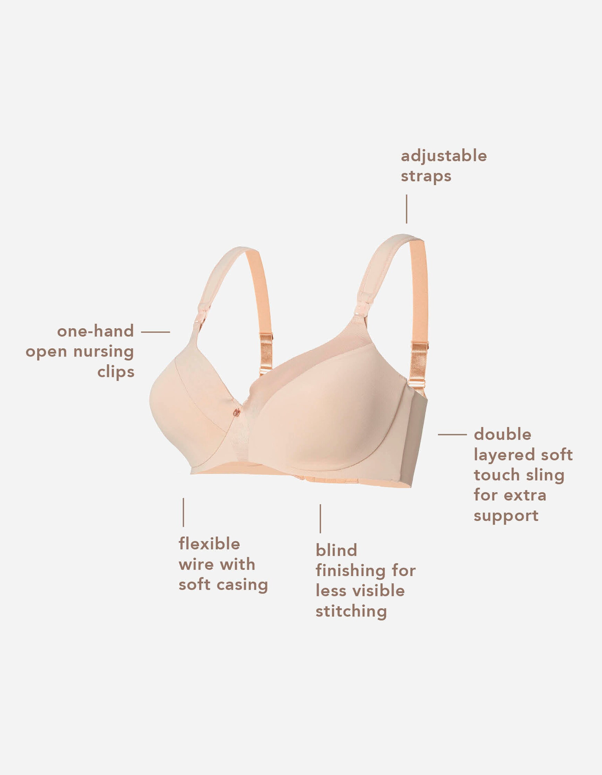 Noppies Gepolsterter Still-BH Shiny Matt + nursing bra Moonlight