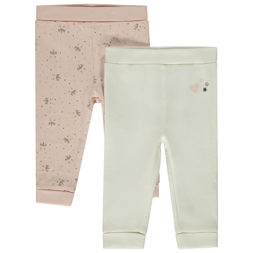Lot de 2 caleçons évolutifs pour bébé fille - Ecru