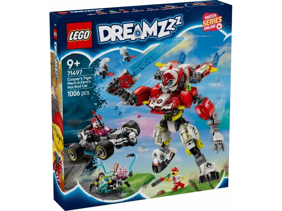 LEGO DREAMZzz 71497 Coopers tiger-mech og Zeros hotrod-bil