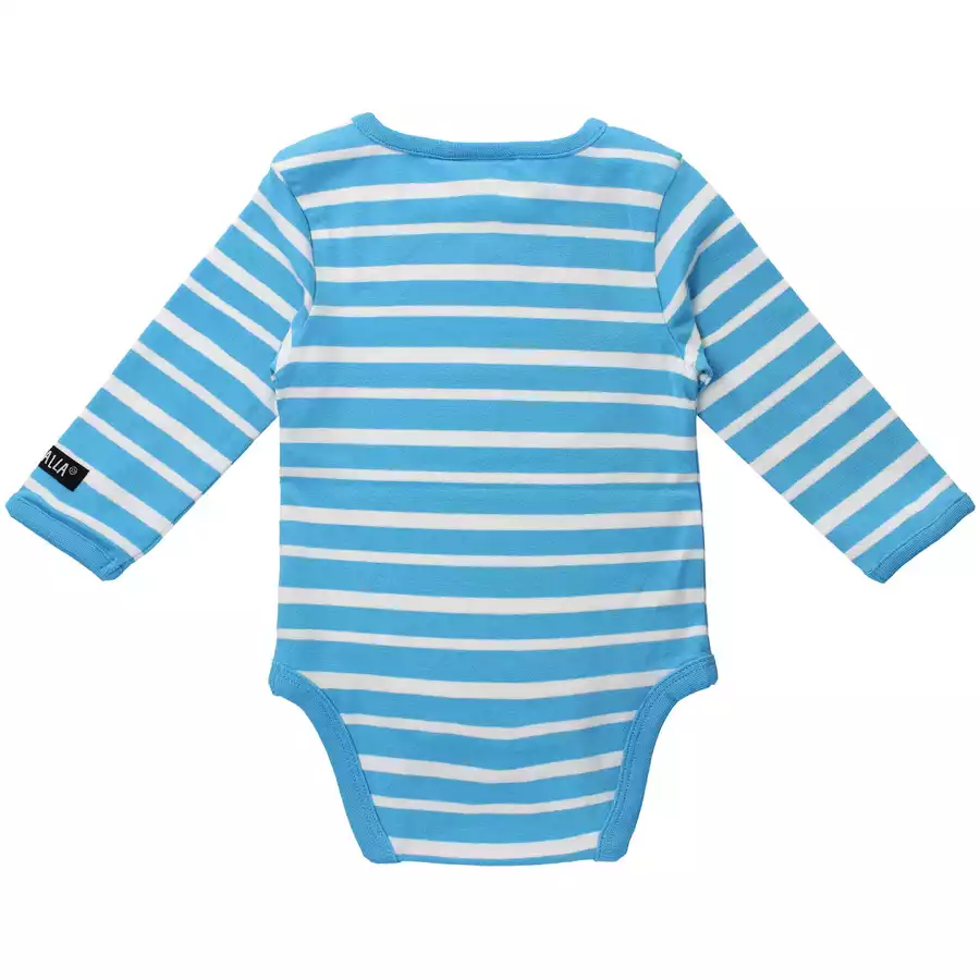 Villervalla Body Langarm Stripes meeresblau