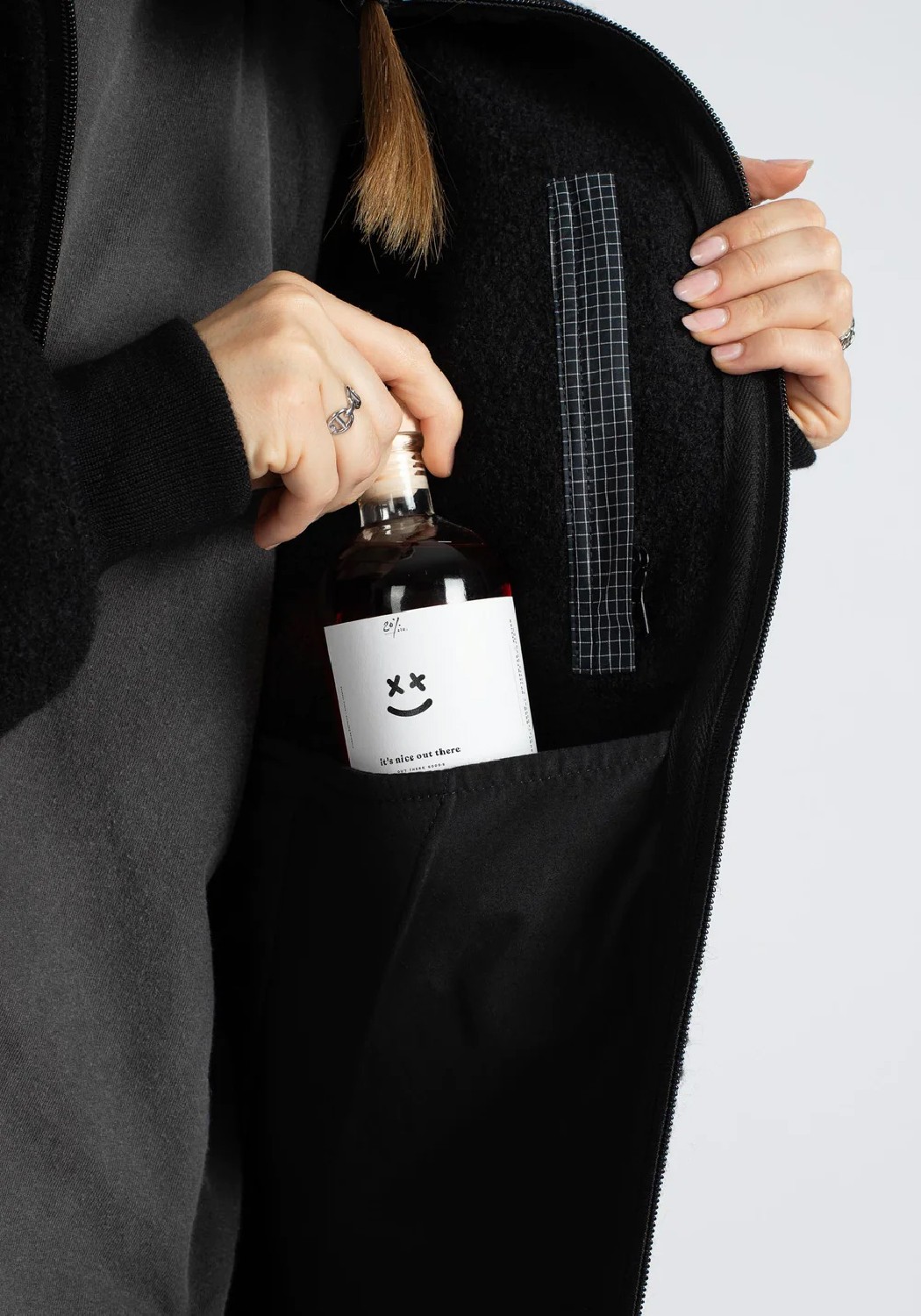 Jeckybeng The Natural Wool Fleece Jacket Black