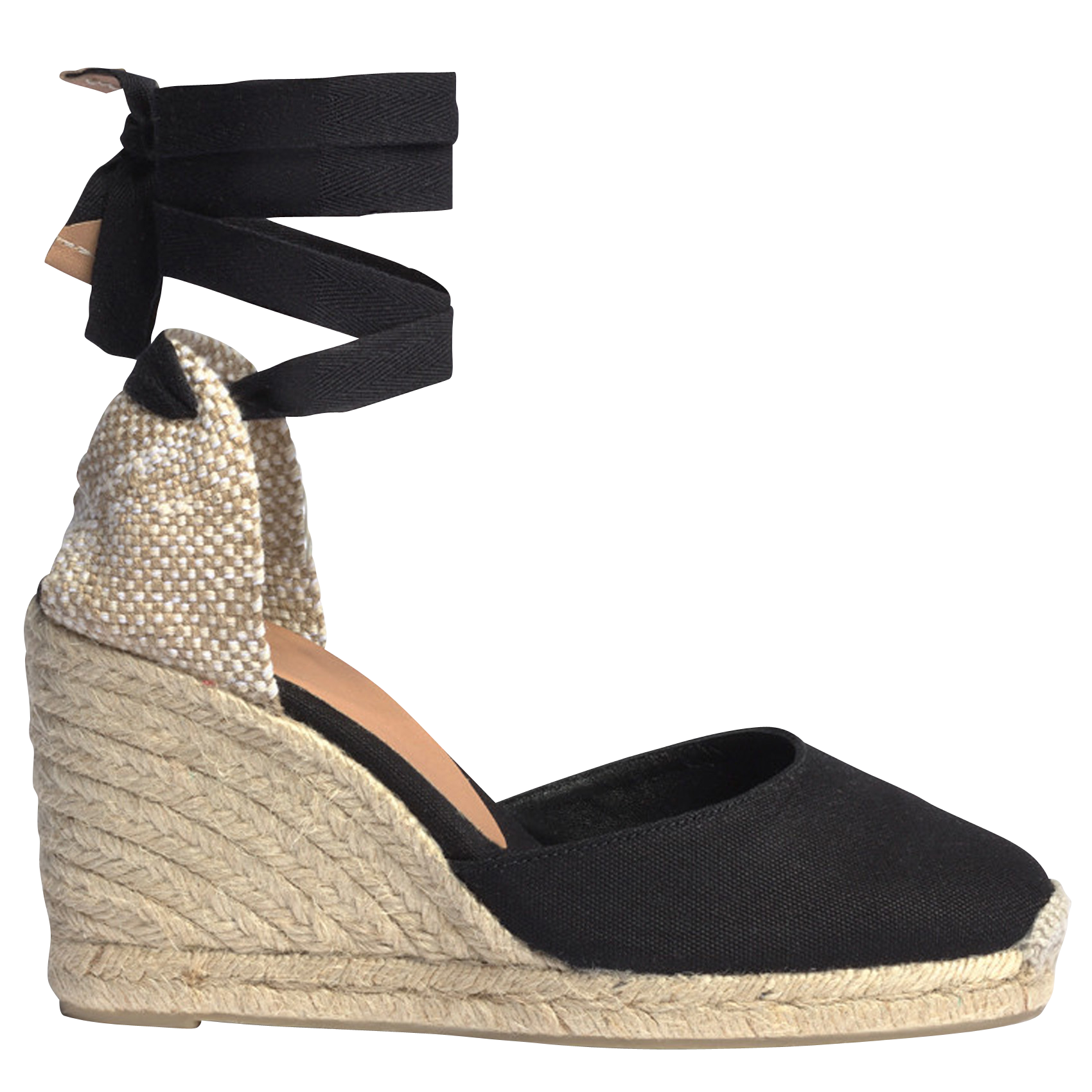 CARINA - Espadrilles compensées en toile | Noir