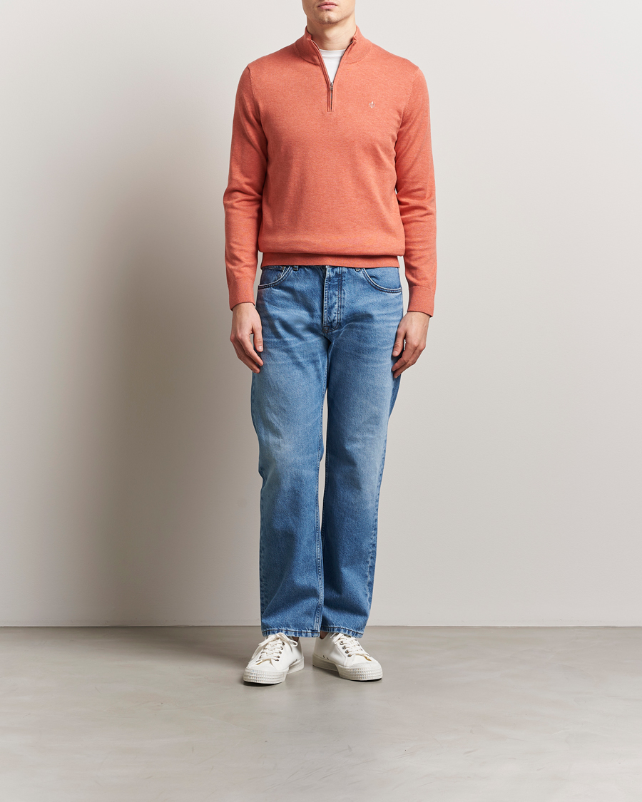 Morris Riley Cotton Half Zip Orange