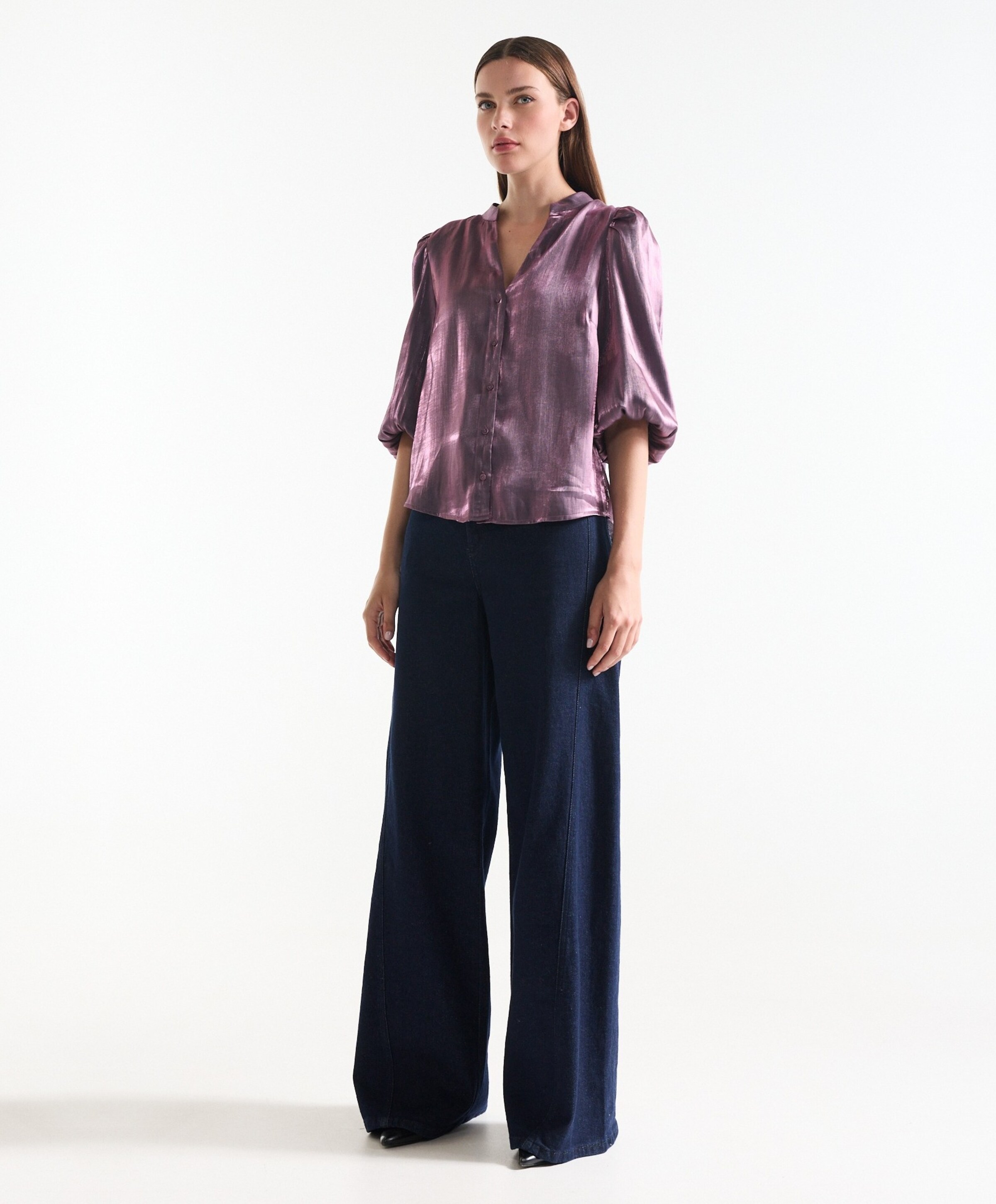 JANSEN Amsterdam Dames blouse paars