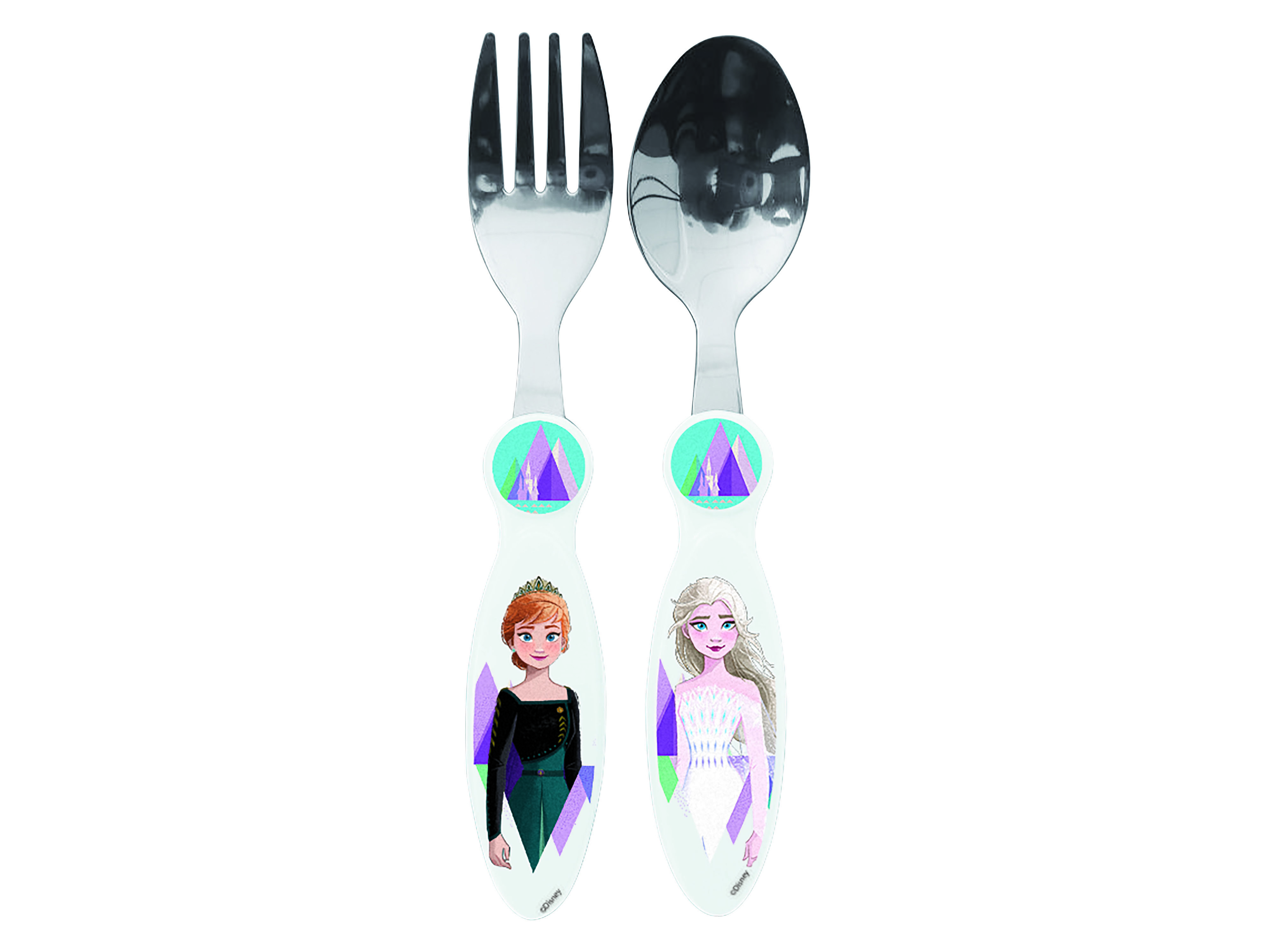 GARFO   COLHER DISNEY FROZEN INOX COM CABO PLÁSTICO