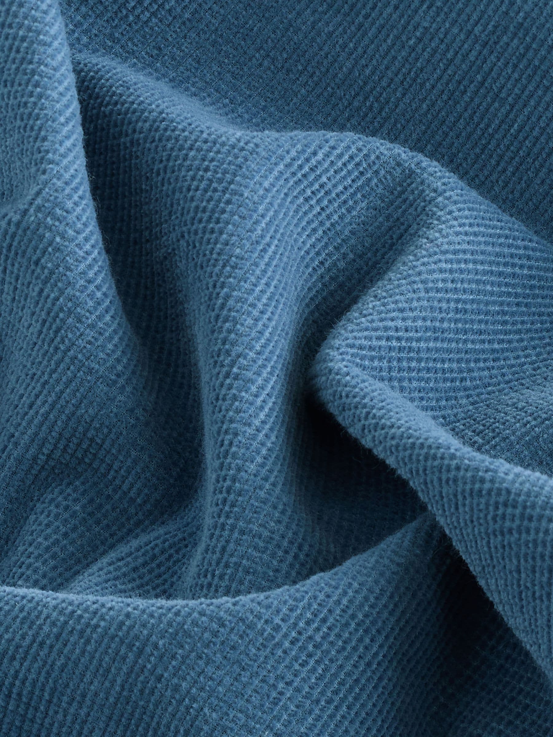 Blauw - Corduroy overhemd met lange mouwen