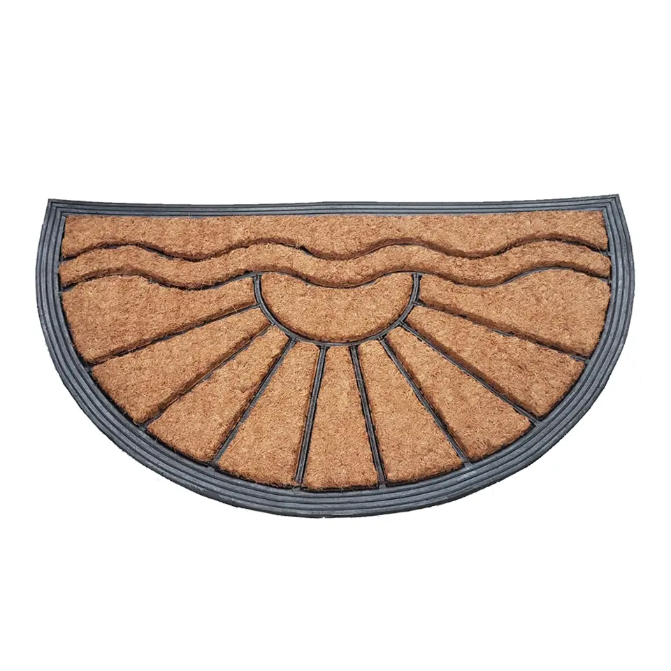 Deurmat rubber/kokos 40x70 cm - Halfrond