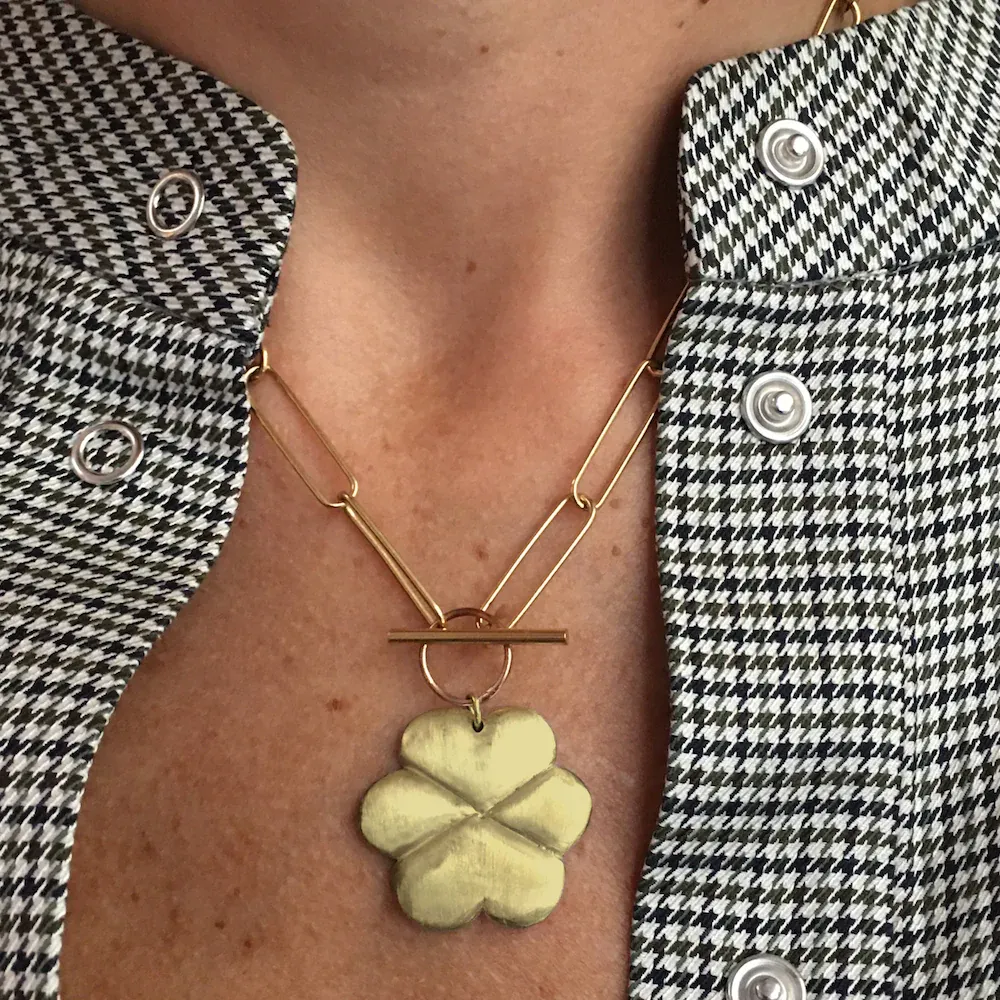 Collier Clover chaîne XL 43cm Par Coeur
