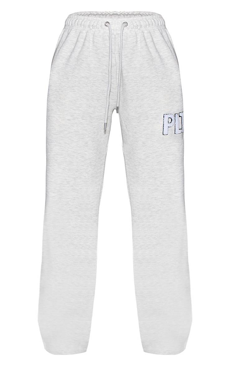 Gris Cendré Jogging Large En Molleton Avec Appliqué PLT