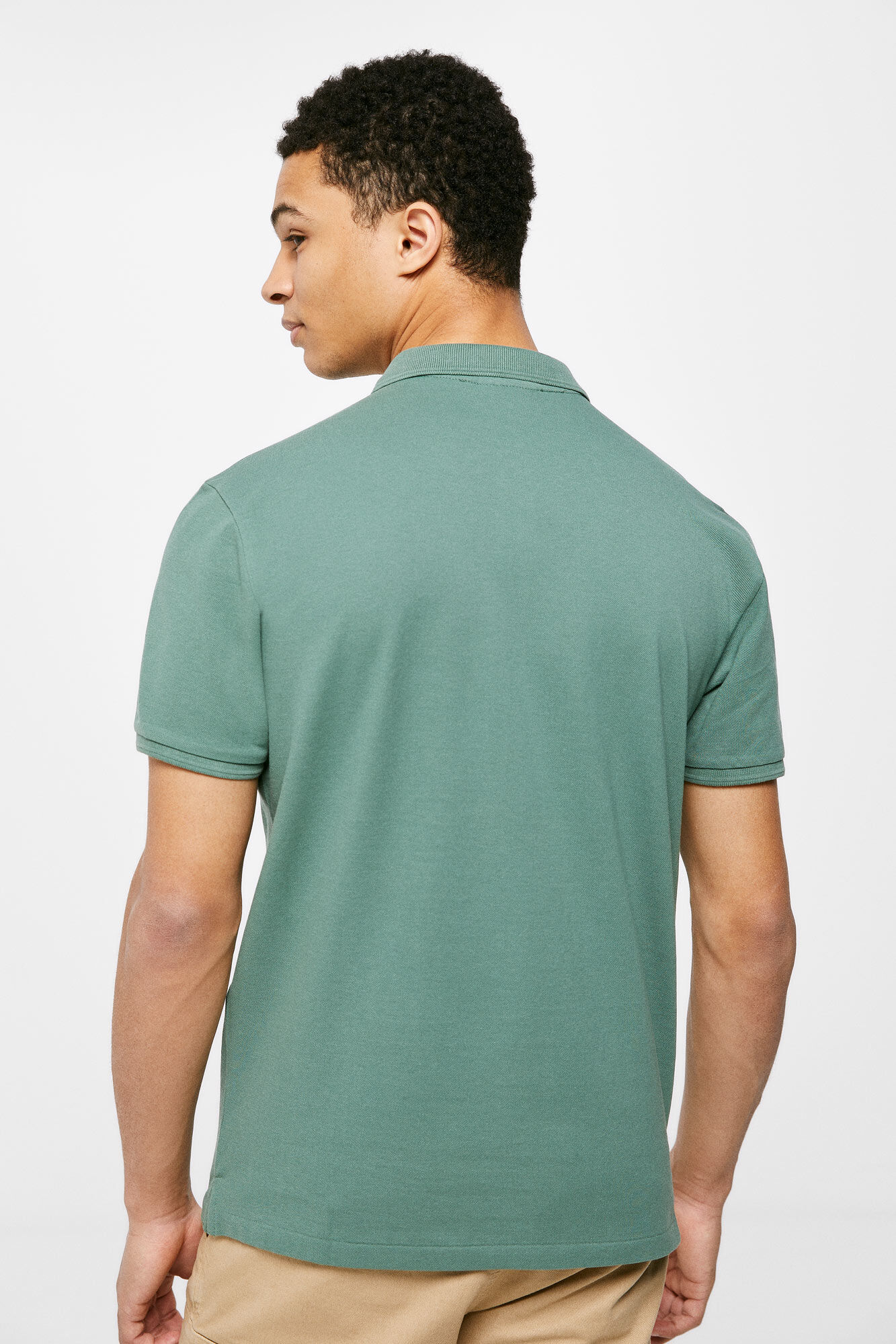 Polo básico piqué slim - verde