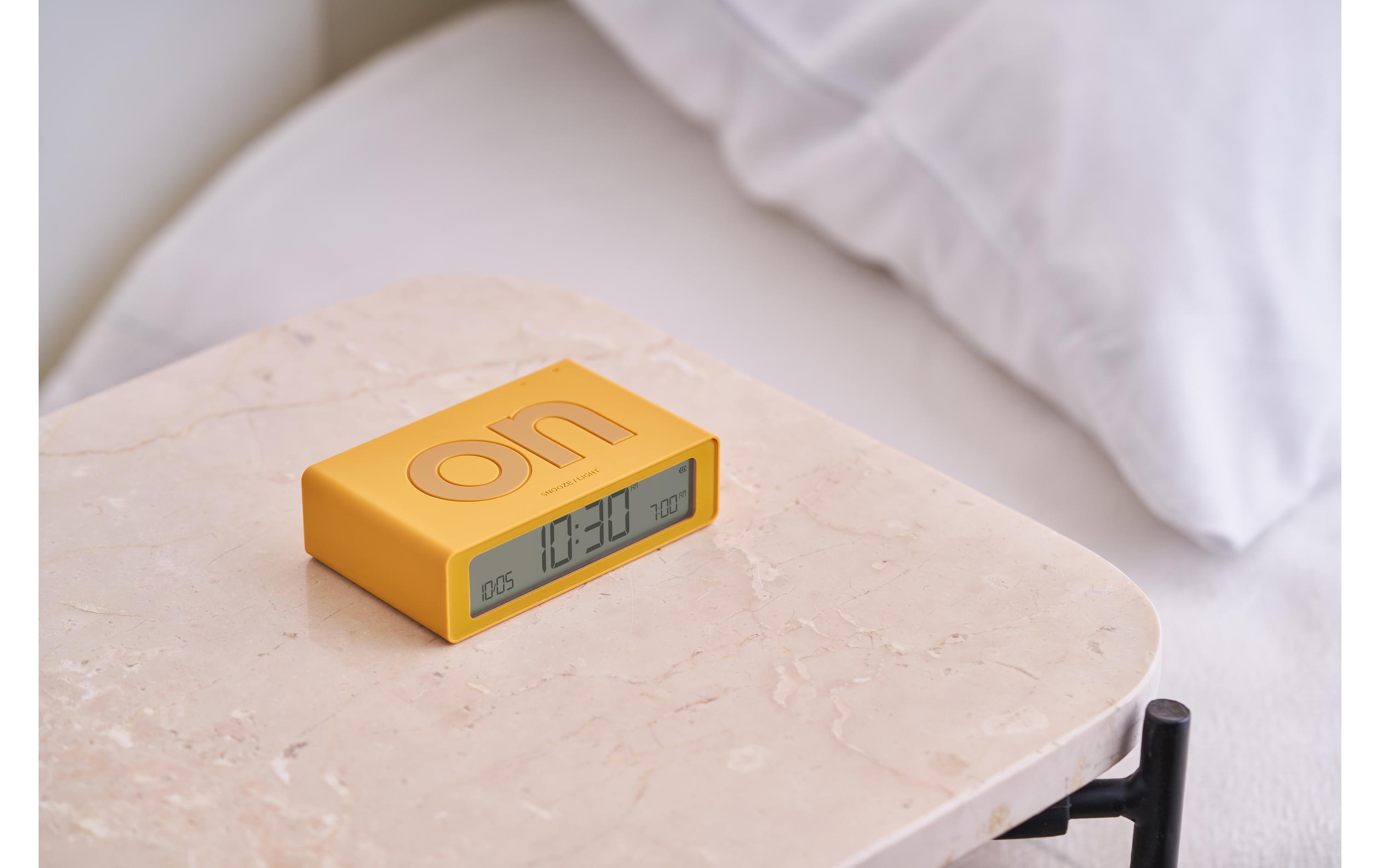 Digitalwecker Flip Mini GelbMini LCD-Wecker mit Umkehrfunktion (On/Off)
