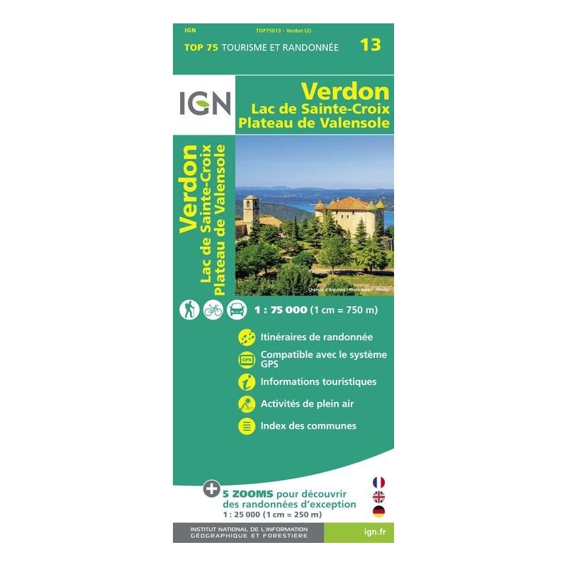 Verdon / Lac-De-Ste-Croix / Plateau-De-Valensole - Carte topographique