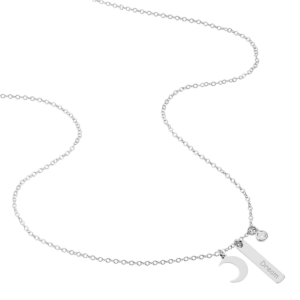 Collier Dreaming Argent Blanc Oxyde De Zirconium