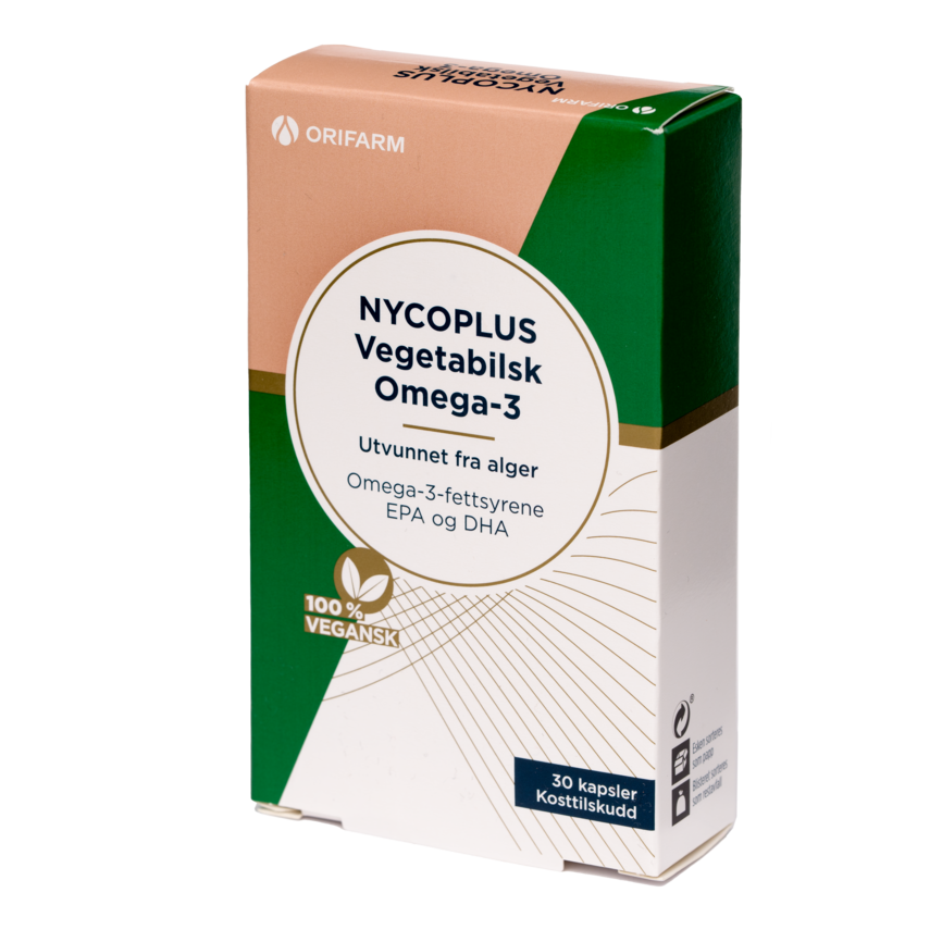 Vegetabilsk Omega-3 fra alger 30 kapsler