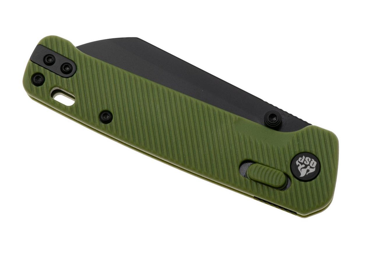 QSP Knife Penguin Glyde QS130GL-B2 PVD 14C28N, Green FRN, zakmes