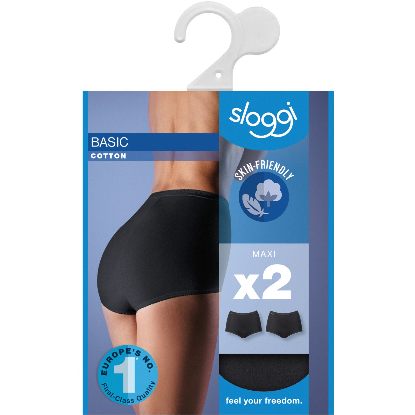 Sloggi Damen-Slip Basic Co Maxi, 2er-Pack