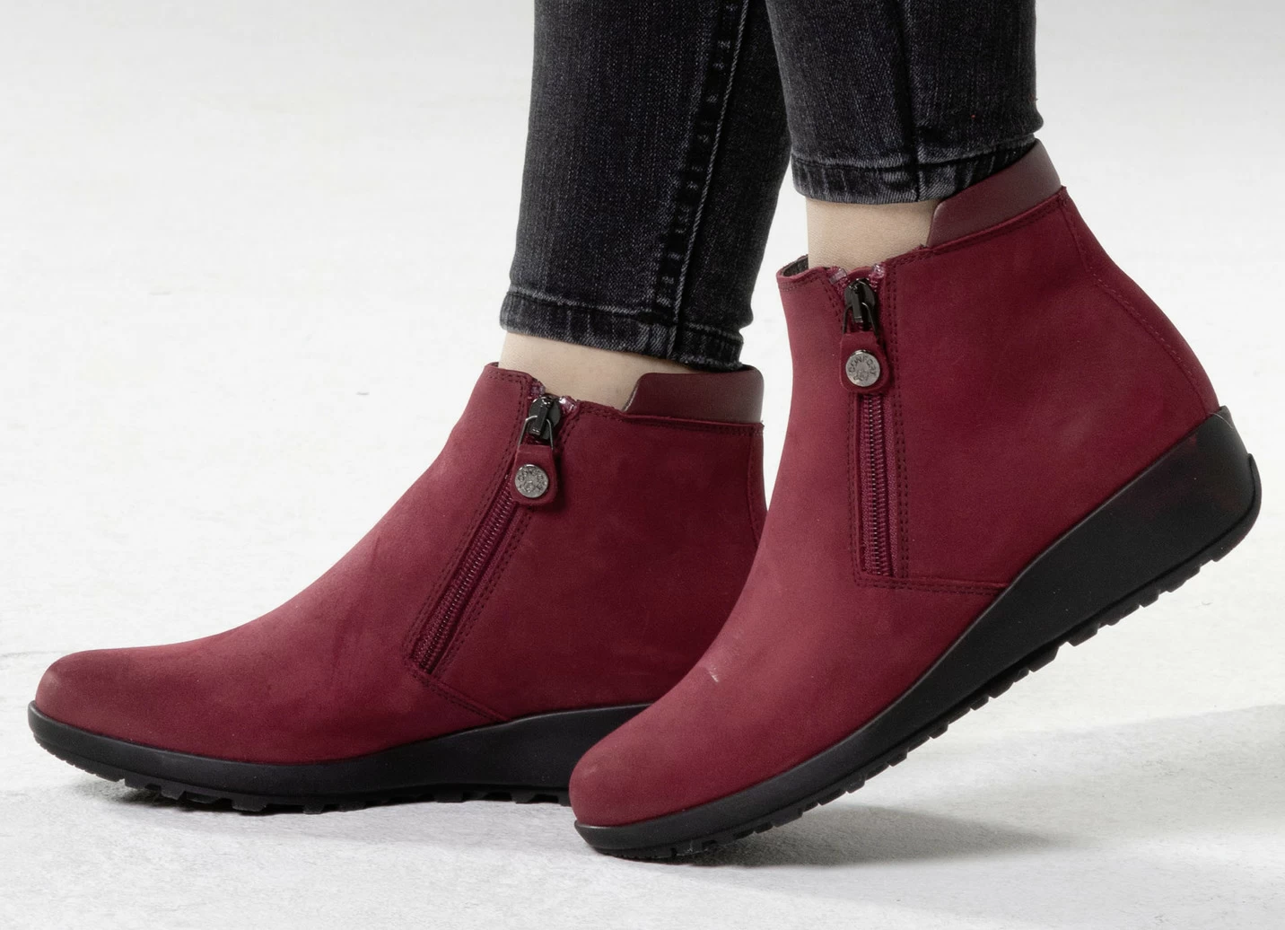 ELENA EDEN Stiefelette mit Nappaleder-Besatz