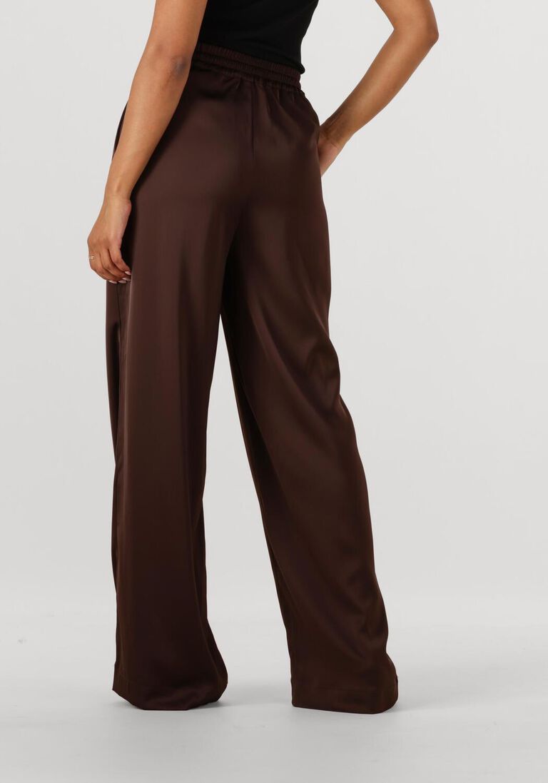 bruine gestuz wijde broek gzjessie hw pants