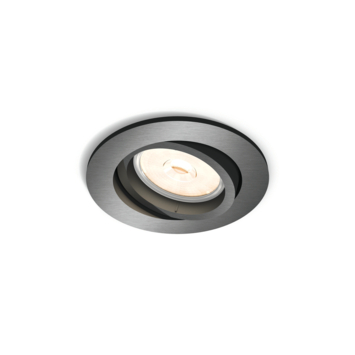 Philips Donegal inbouwspot rond GU10 grijs 230V